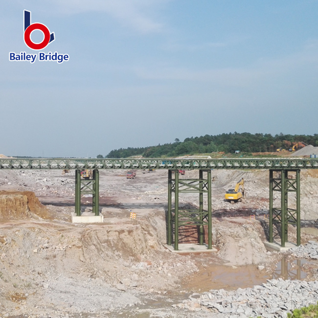 Puente temporal para uso de emergencia compacto prefabricado de acero portátil Bailey