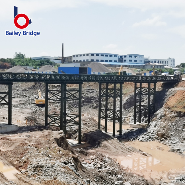 Puente temporal para uso de emergencia compacto prefabricado de acero portátil Bailey