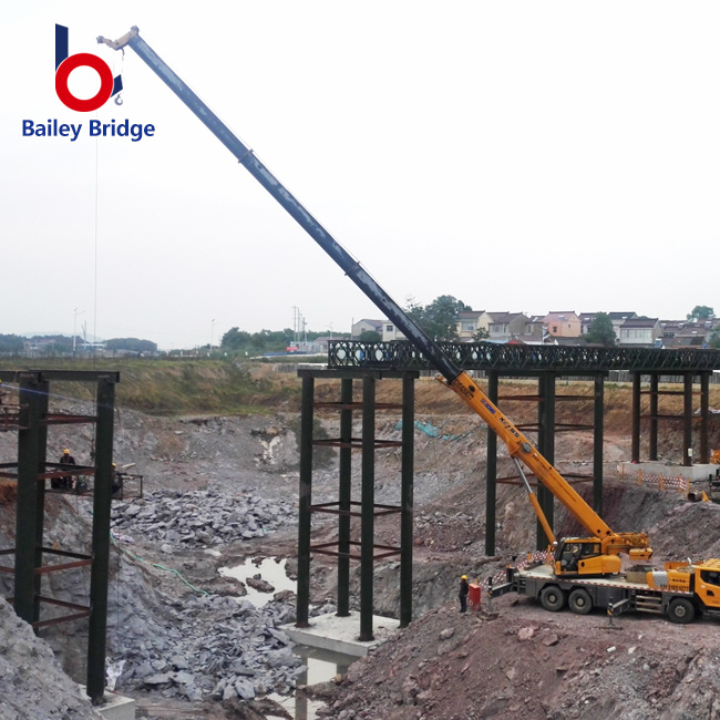 Puente temporal para uso de emergencia compacto prefabricado de acero portátil Bailey