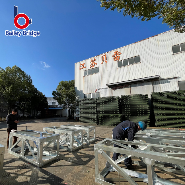 Fabricación de puente Seel temporal militar de acero compacto prefabricado barato