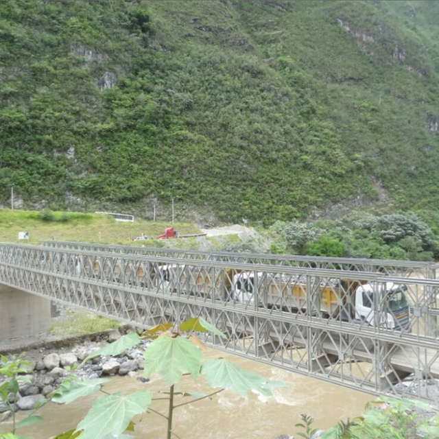 Estructura de acero personalizada Puente Bailey Puente prefabricado Puente temporal de acero Puente de truss de acero Puente