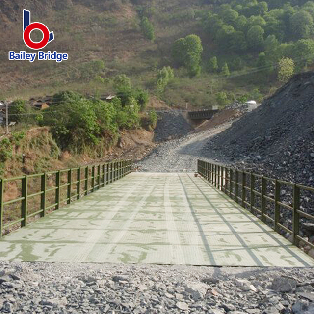 Puente de acero compacto prefabricado de puente de acero temporal