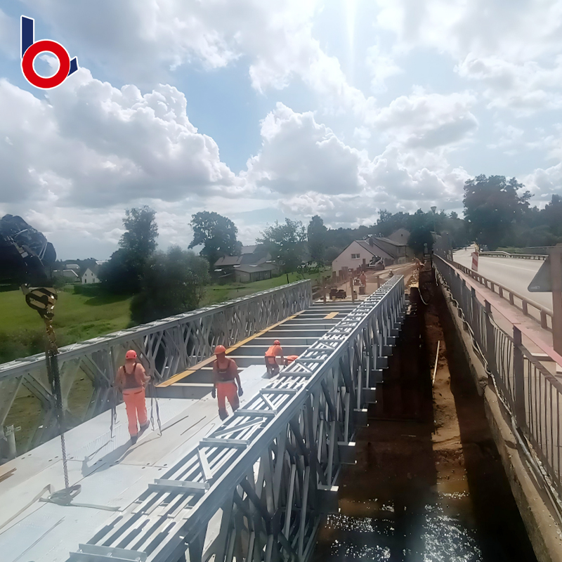Estructura de acero personalizada Puente Bailey Puente prefabricado Puente temporal de acero Puente de truss de acero Puente