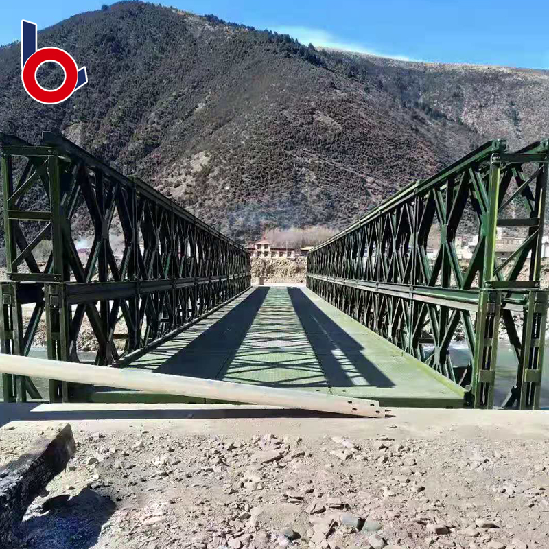 Un puente de acero Bailey prefabricado de 48 m de alta resistencia en Xinjiang China