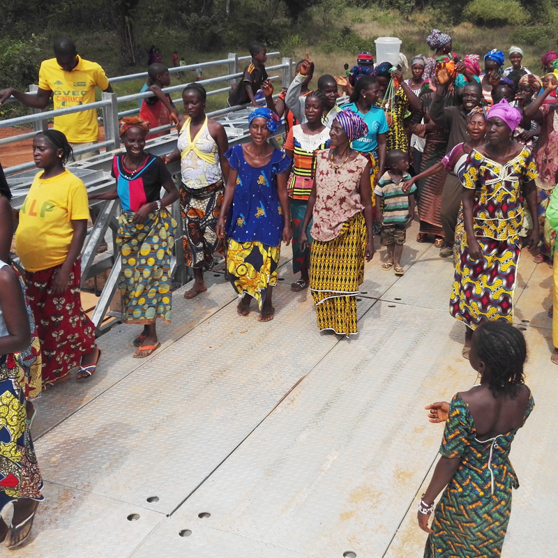 Puente de Bailey (CB-200, doble carreras) a la Oficina de Construcción, Condado de Guan, Ciudad de Liaocheng, Provincia de Shandong