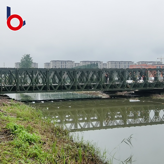 Componentes del puente de estructura de acero Bailey nuevos de fabricación temporal de bajo costo