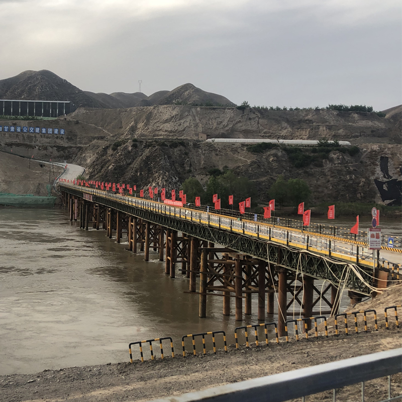 Puente Bailey (HD-321, TSR) a un puente peatonal prefabricado de 42 m en Liaocheng, Ciudad, Provincia de la Ciudad de Shandong