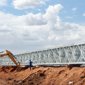 Puente de armadura de acero compacto prefabricado temporal de acero puente de truss
