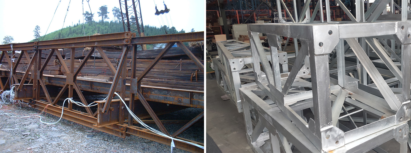 Postes de sujeción para línea de transmisión aérea- 